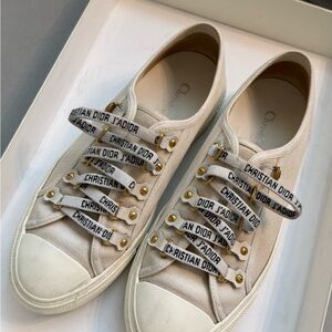 Dior Off-White Canvas Sneakers